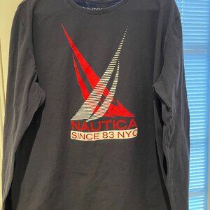 Nautica Long Sleeve Men's Shirt--Large